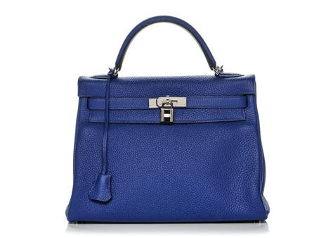 HERMES Togo Kelly Retourne 32 Bleu Electrique 